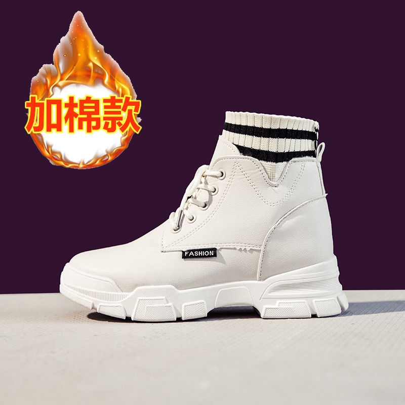 Giày Boots martin lót nhung thời trang thu đông cho nữ