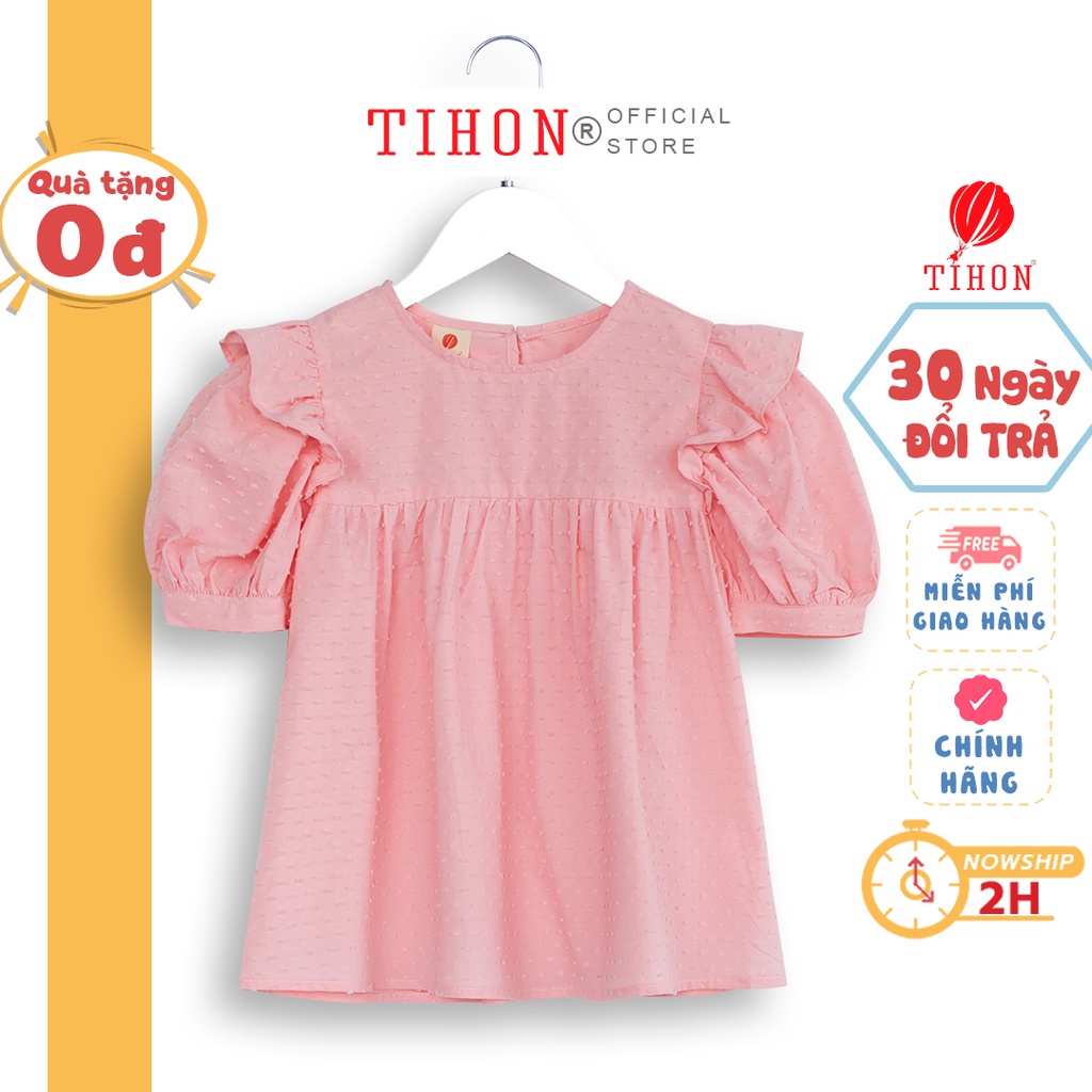Áo sơ mi trẻ em TIHON cho bé chất đũi thoáng mát từ 3 tuổi đến 8 tuổi ASM0750252