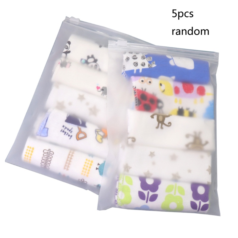 Set 5 Khăn Tắm Cotton Mềm Mại Cho Trẻ Sơ Sinh