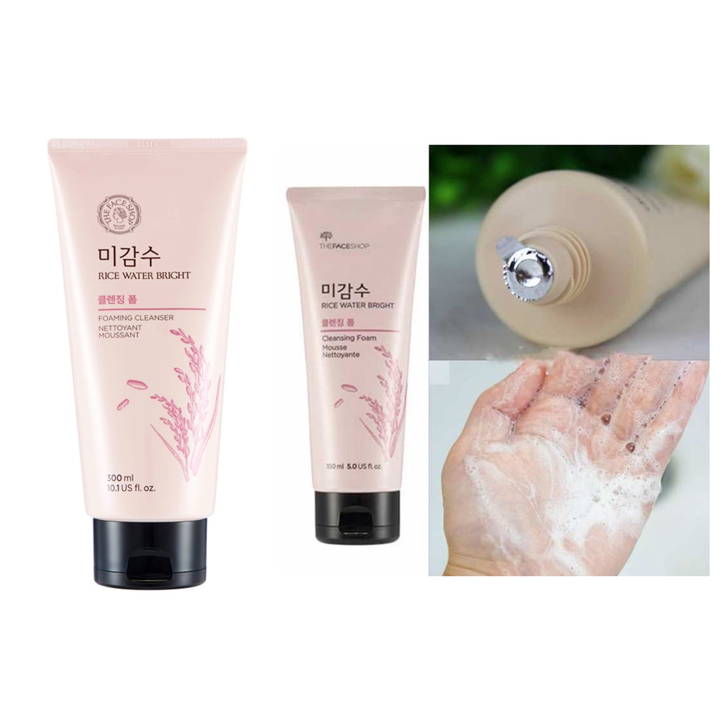 Sữa Rửa Mặt Gạo Hồng TFS Rice Water Bright Cleansing Foam 150ml