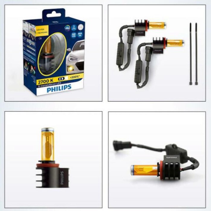 Sản Phẩm Đôi bóng đèn Led gầm, sương mù xe hơi, ô tô thương hiệu Philips H11, 10W, 2700K: H11 .