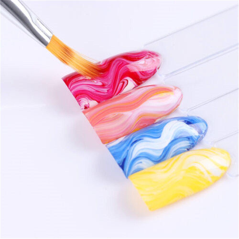CACTU Cọ Vẽ Móng Nghệ Thuật Tay Cầm Đính Đá Pha Lê Màu Gradient Thời Trang