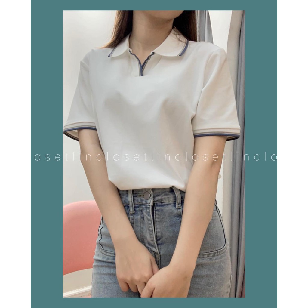 AT371 Áo thun polo nữ, Chất vải thun cotton100% thoáng mát hút mồ hôi | BigBuy360 - bigbuy360.vn