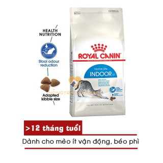 2kg(❁´◡`❁)ROYAL CANIN INDOOR Dành cho mèo trưởng thành trên 12 tháng tuổi - ít vận động.