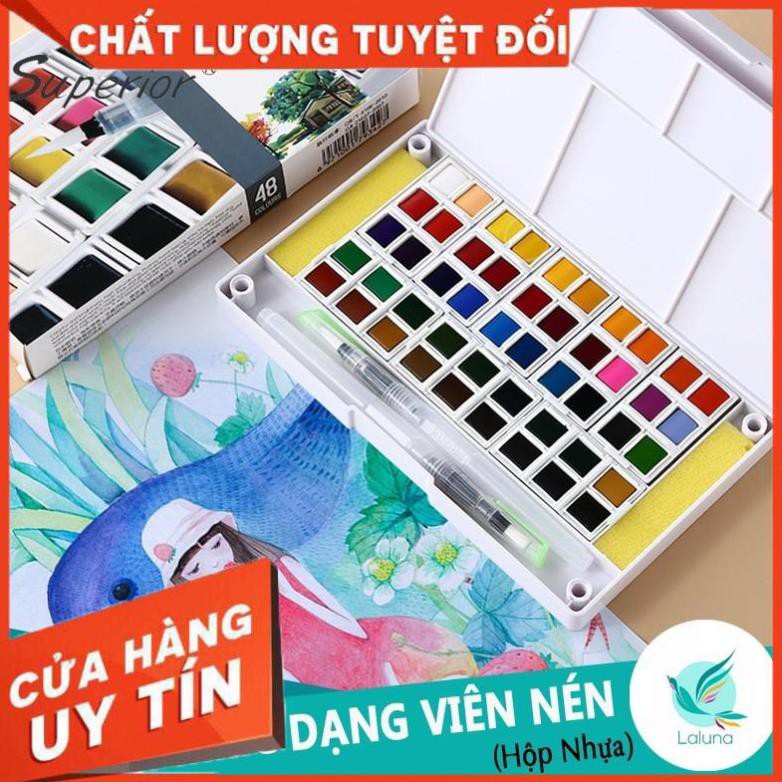 [Free Ship] RẺ NHẤT- Màu Nước dạng Nén SUPERIOR 12/18/24/30/36/48 (kèm cọ nước) . Màu của hạnh phúc và những niềm vui