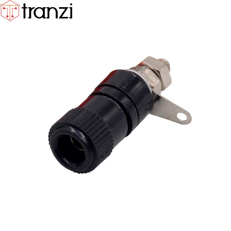 Giắc bắp chuối cái 4mm đen JS-910B - túi 10 cái