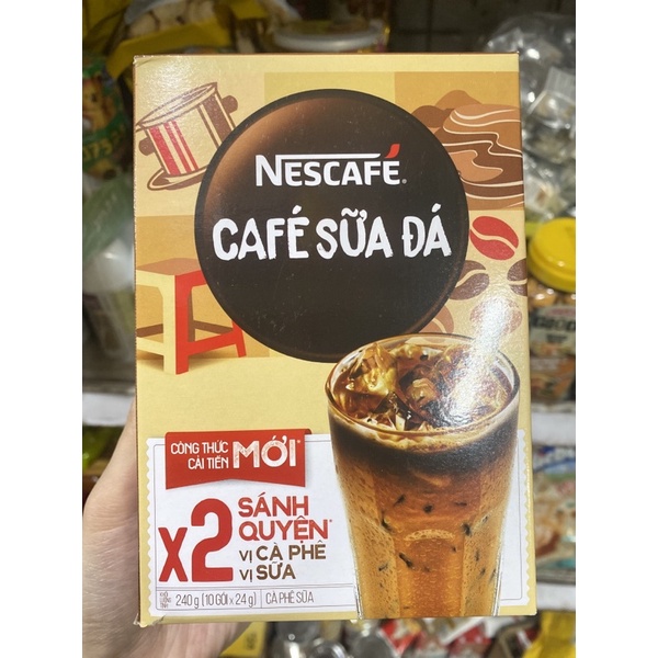 Cà Phê Sữa Đá Nescafe Hộp 240g (10 gói x24g)