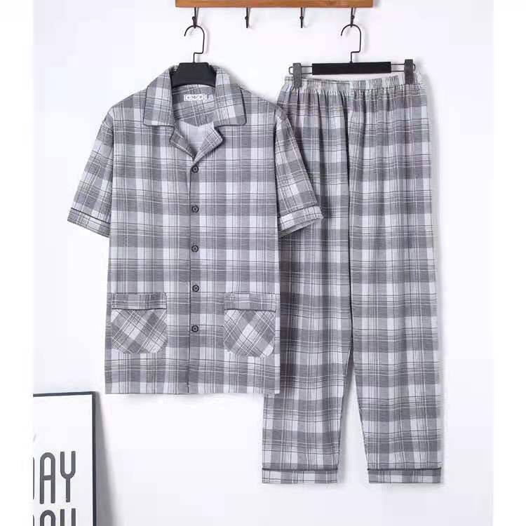 Bộ pijama cho bố - Đồ bộ trung niên chất vải cotton hàng quảng châu siêu đẹp