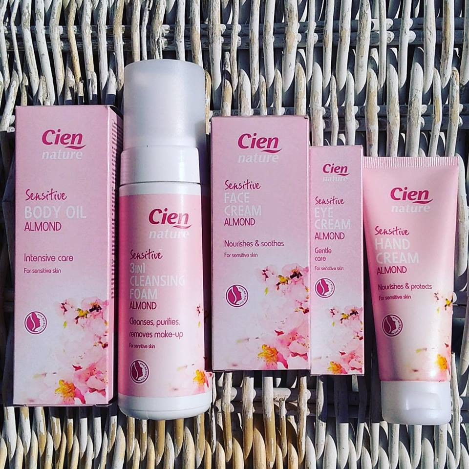 cien sensitive face cream almond