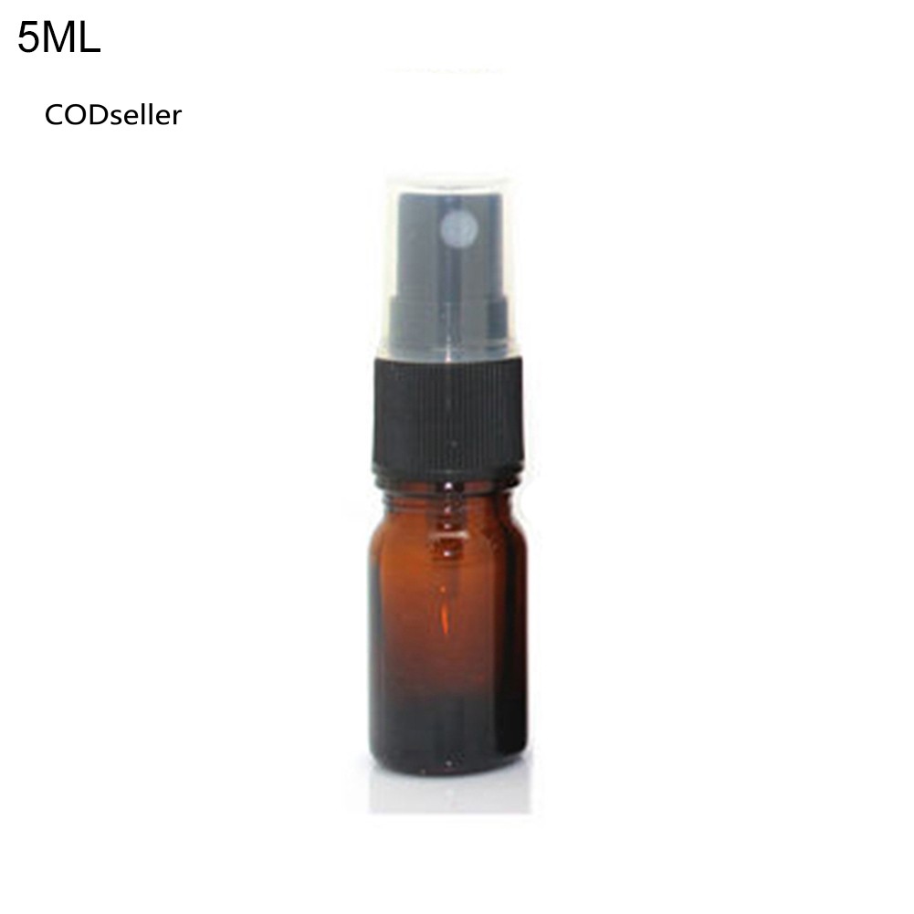 [Hàng mới về] Chai xịt rỗng bằng thủy tinh màu hổ phách dùng đựng tinh dầu dung tích 5ml-100ml tùy chọn