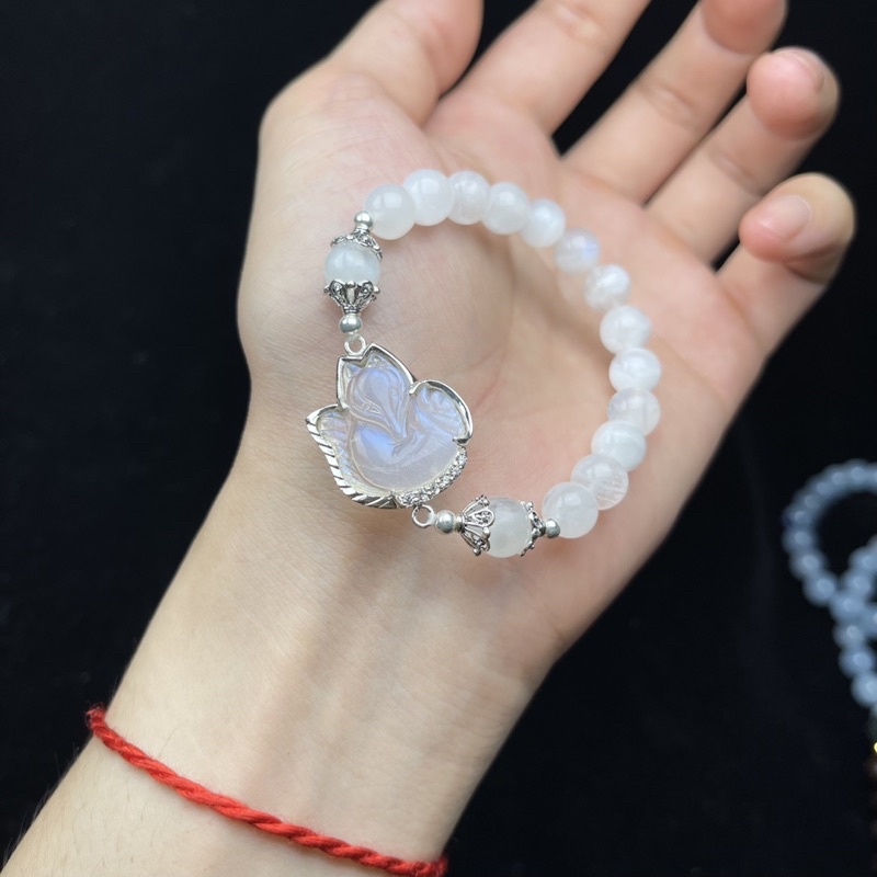 Vòng tay đá moon mix hồ ly tình duyên ☯ Hợp Ngũ Mệnh ☯ Hộ Thân, Bình An, Tài Lộc, May Mắn, Vạn Sự Hanh Thông