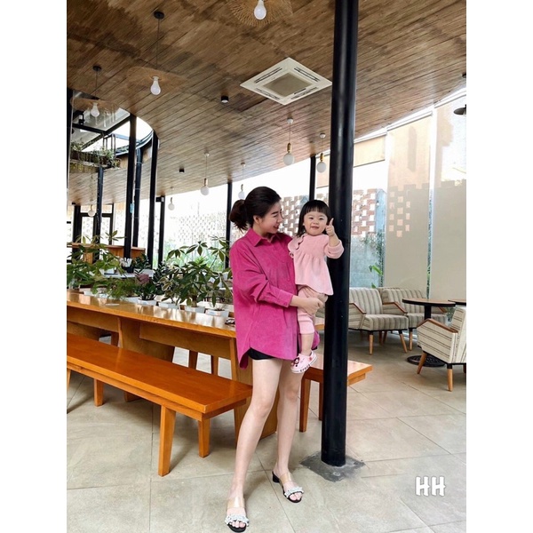 Áo sơ mi hồng cánh sen cực xịn