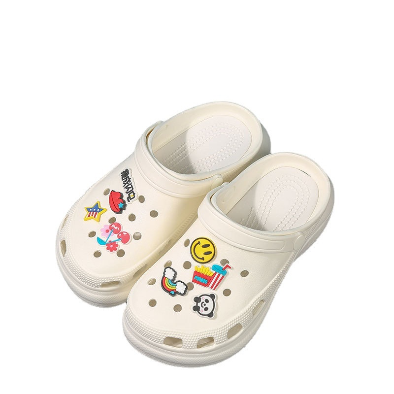 Dép sandal nữ bịt mũi đế độn 5cm đi cực êm mềm chân thời trang ulzzang siêu hot (tặng kèm 6 sticker) TH-79
