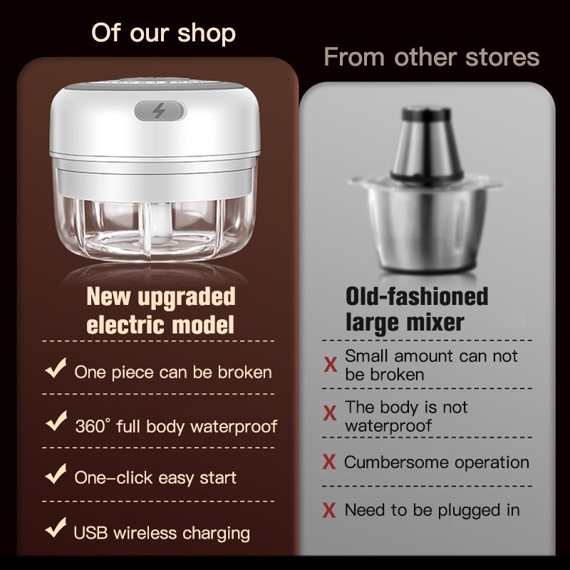 Máy xay nhuyễn thực phẩm không dây 100ml tiện dụng cho nhà bếp