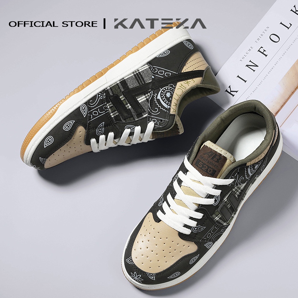 Giày thể thao sneaker nam cổ thấp chất da cao cấp phong cách trẻ trung, năng động - Kateza G53