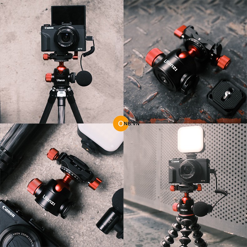 Ulanzi U-70 Ball Head kim loại gắn cho Tripod máy ảnh Ver 2022 mẫu mới