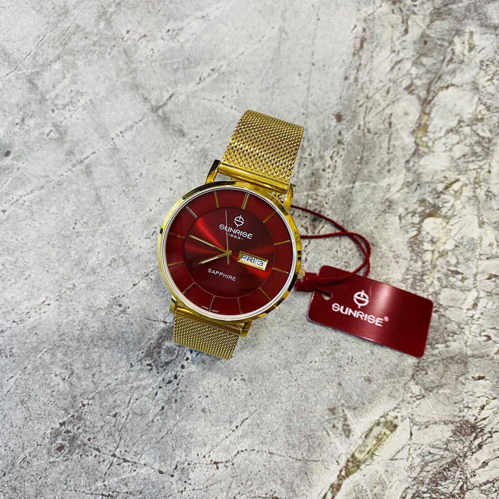 Đồng hồ Sunrise Nam chính hãng Nhật Bản M1237.SA.G.DD - kính saphire chống trầy - ch