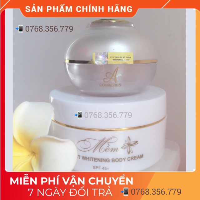 (Tặng mặt nạ Baby Skin) COMBO Body Mềm + Face Pháp_Acosmetics