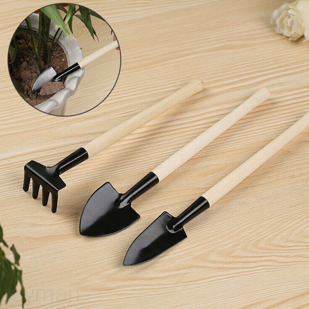 Bộ dụng cụ làm vườn tay cầm đầu sắt chất lượng cao