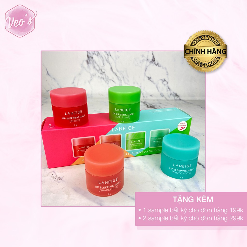 Mặt nạ môi LANEIGE Lip sleeping mask minisize 8g (mùi ngẫu nhiên)