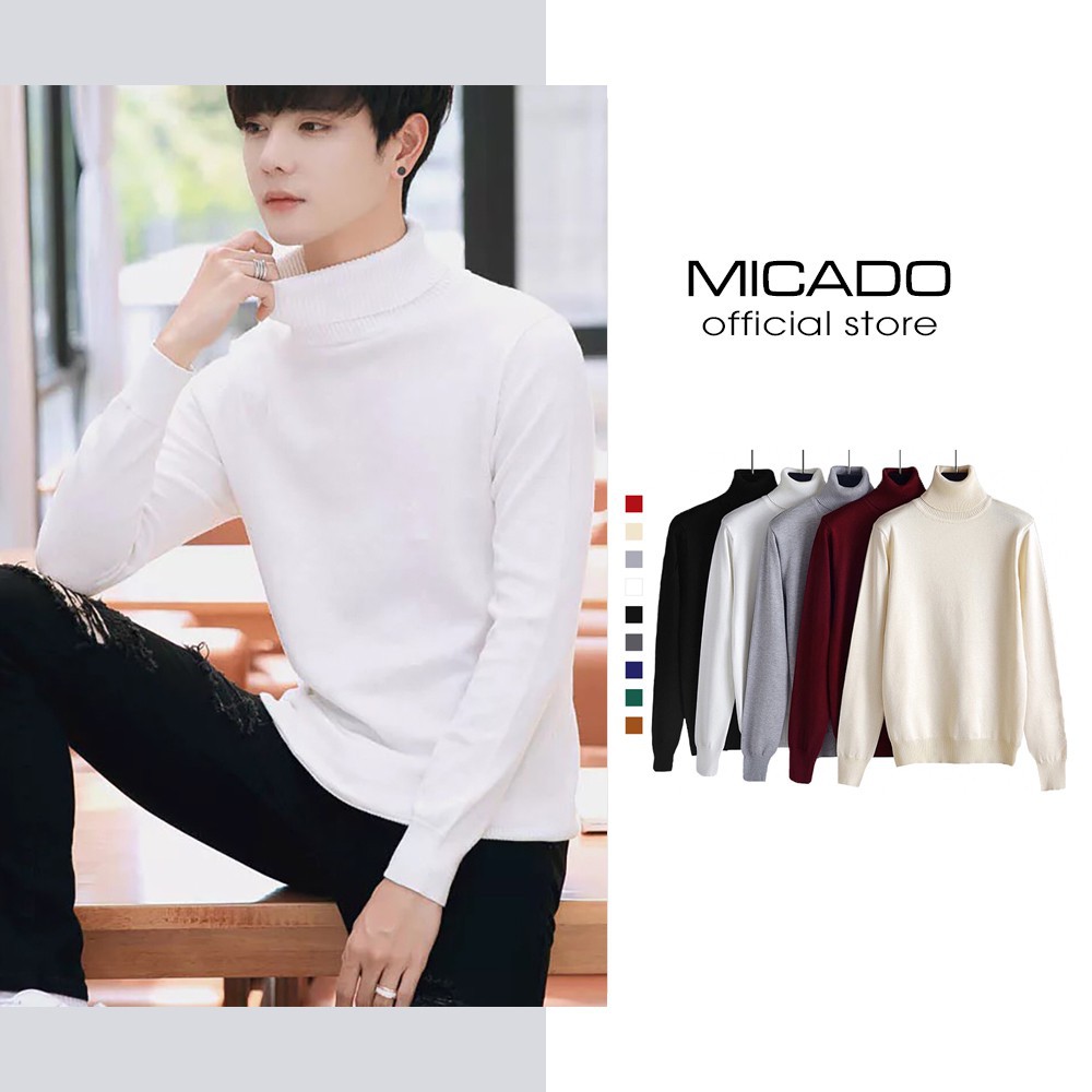 Áo len cổ lọ nam dài tay phong cách hàn quốc chất đẹp Micado - Hàng mới về