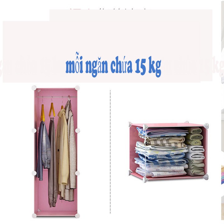 KỆ TỦ 3 Ô NHỰA LẮP GHÉP-CÓ CỬA