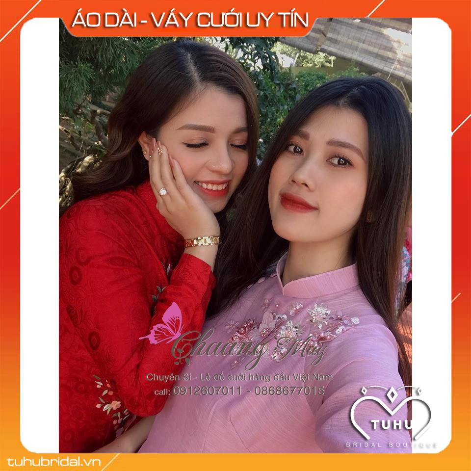 Áo dài lửng mềm mịn rủ không nhăn vải lụa xước cao cấp đẹp xuất sắc | BigBuy360 - bigbuy360.vn