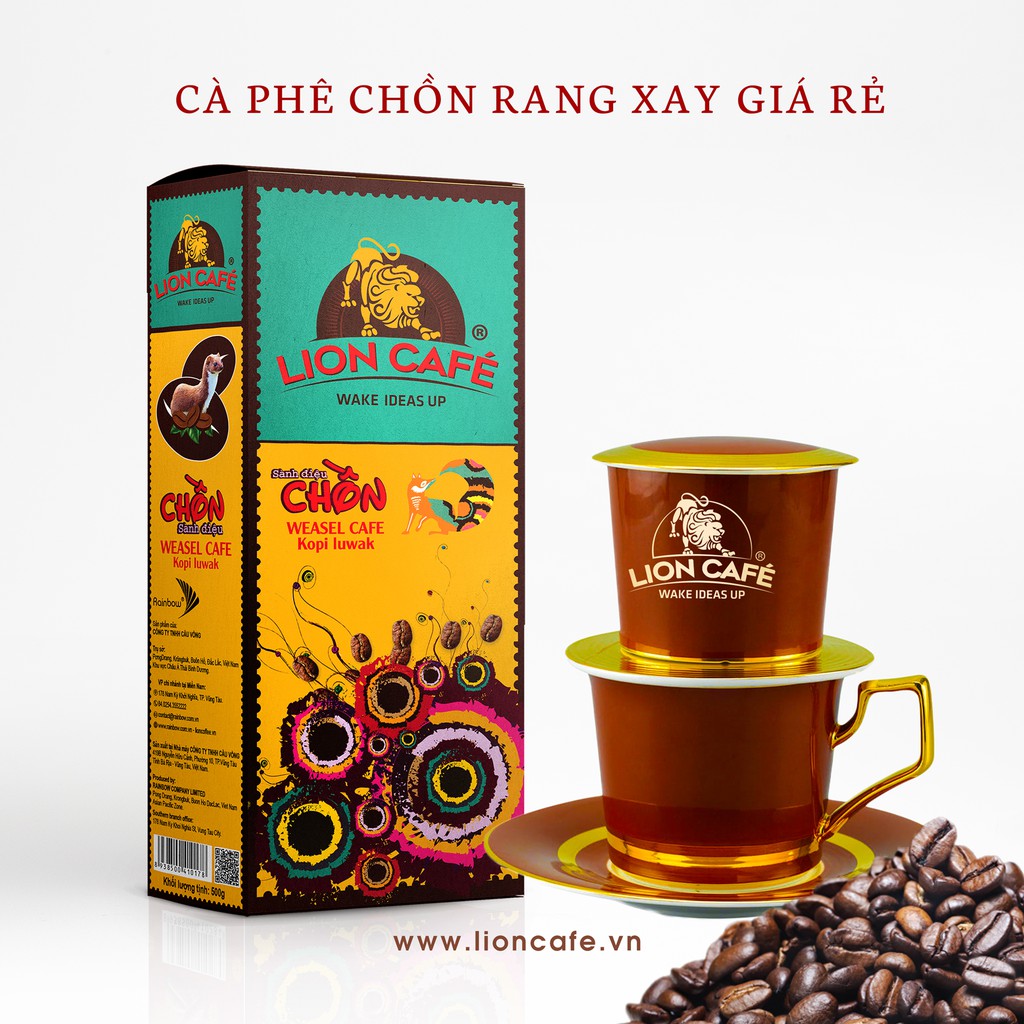 Cafe Rang Xay Lion Chồn Sành Điệu phin 500gr