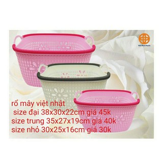 Rổ mây Đan bằng nhựa No3378 nhựa Việt Nhật