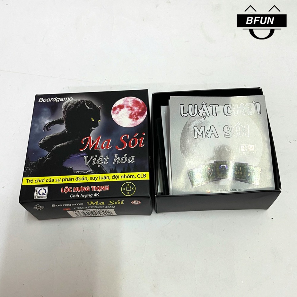 Bộ Bài Ma Sói Việt Hóa 90 LÁ - Bài Ma Sói Character Tiếng Việt, Đẹp, Boardgame - Đồ Chơi Trẻ Em BFUN