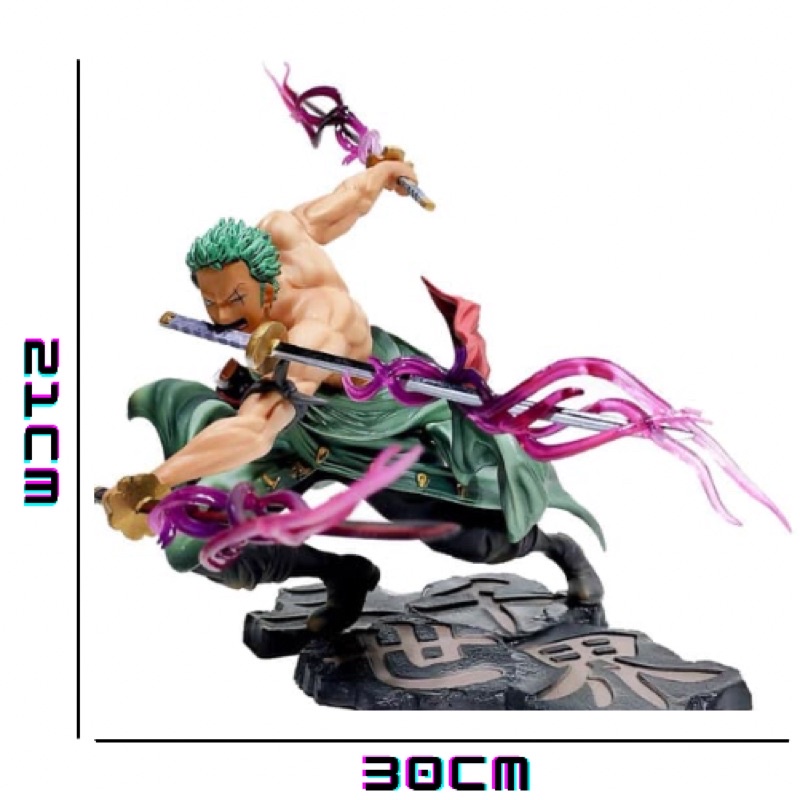 mô hình One Piece - Mô hình Zoro 3000 Thế Giới POP cao 21cm bằng PVC cao cấp ( có clip,ảnh thật)