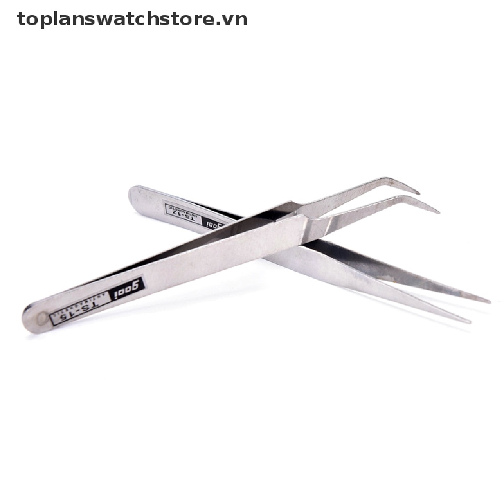 Set 2 Dụng Cụ Trang Trí Móng Tay Bằng Thép Không Gỉ Đính Đá Quý Nhân Tạo