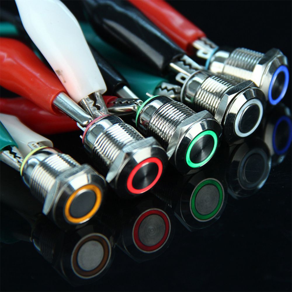 Công Tắc Nhấn Chống Thấm Nước 3V 5V 9V 12V 24V 110V 220V 12mm