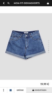 Quần short jeans nữ dáng A pullbear xuất xịn