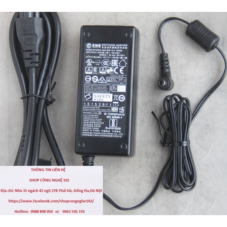 Nguồn 19V 1.58a màn hình acer bản gốc