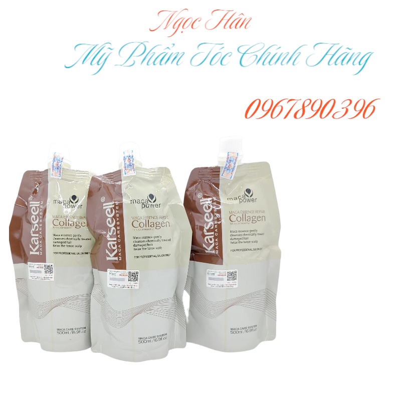 Kem Hấp Ủ Xả Phục Hồi Tóc Collagen Karseell Maca 500ML