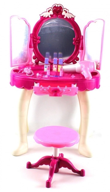 Bàn trang điểm mở cánh cỡ đại, có ghế, có âm thanh, ánh sáng