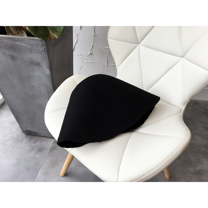 Mũ Bucket Len Màu Trơn Phong Cách Hàn Quốc Thời Trang Thu Đông Cho Nam Nữ