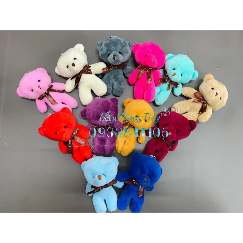 Teddy mini 11-13cm làm quà tặng/gấu nhí gói quà