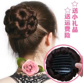 [ Cao cấp ] Tóc giả búi hoa cho mẹ, phụ nữ trung niên (TOC006)