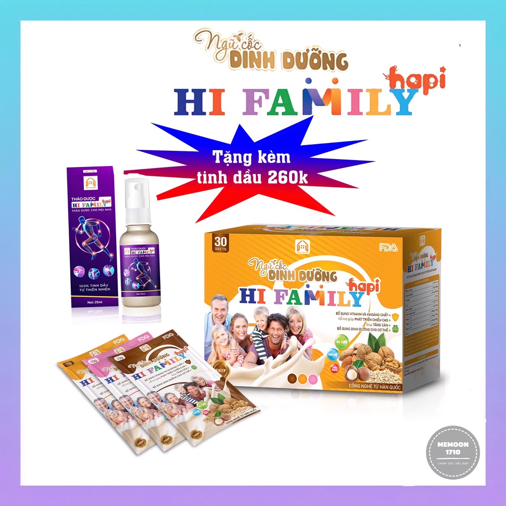 Hi FAMILY HAPI Sữa Hạt Dinh Dưỡng, BABYPLUS, Tăng Đề Kháng, Giảm Stress, Lợi Sữa, Phục Hồi SỨc Khoẻ