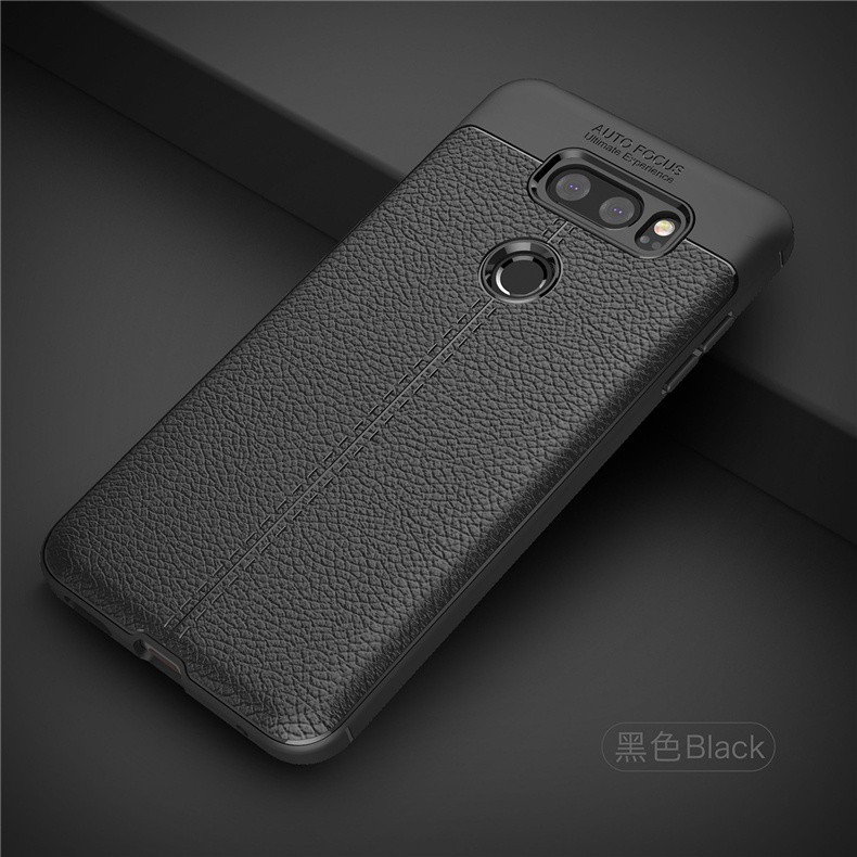 Ốp lưng vân da đen LG V30