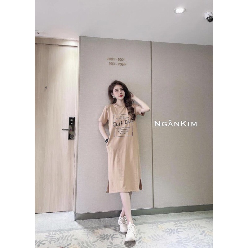 VÁY SUÔNG COTTON NỮ CÓ TÚI BASIC CỰC HOT DK44 | BigBuy360 - bigbuy360.vn