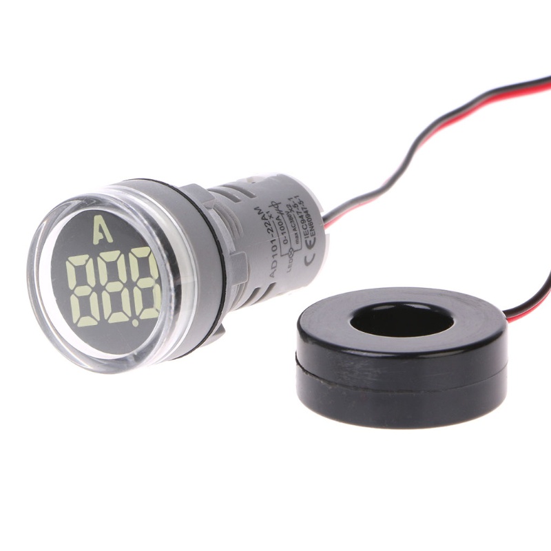 Ampe Kế Kỹ Thuật Số mm 0-100A Có Đèn Tín Hiệu 22mm