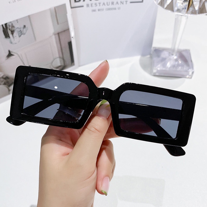 Kính Mát Gọng Vuông Nhỏ Phong Cách Retro Thời Trang Mới Cho Nam Nữ