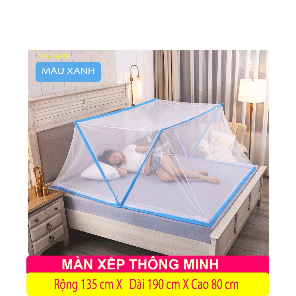 【Màn chống muỗi】Màn khung  xếp thông minh EASY DREAM  cao cấp chống muỗi ,mùng ngủ người lớn ,màn xế