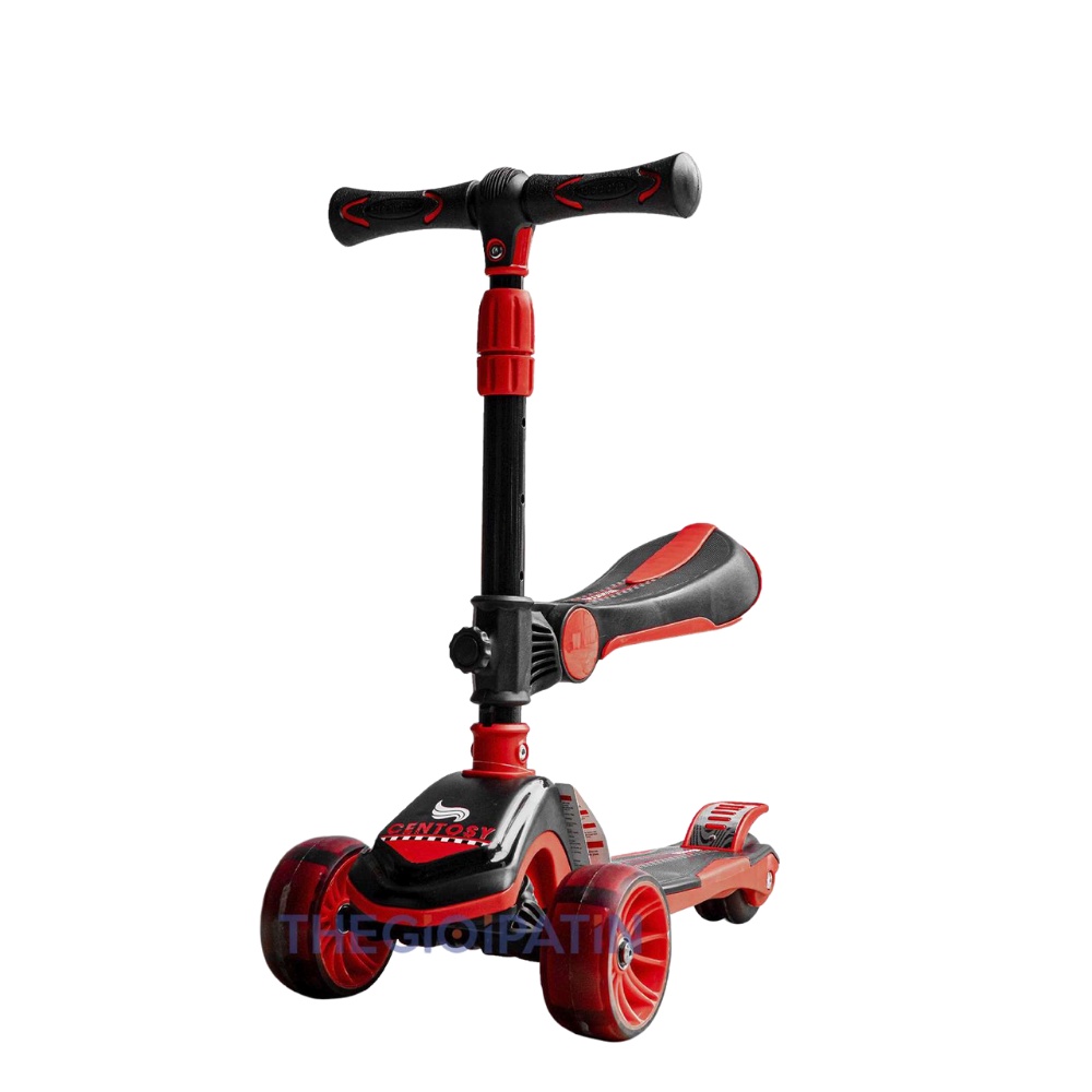 Xe Trượt Scooter Cougar-Centosy S6 Chính Hãng, Có 3 Bánh, Có Thể Ngồi, Chỉnh Được Chiều Cao, Gập Gọn Tiện Lợi