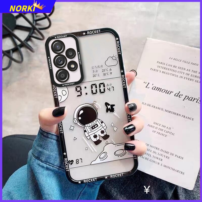 Ốp Điện Thoại Silicone Mềm In Hình Phi Hành Gia Hoạt Hình Cho Samsung Galaxy A12 A23 A22 A32 A33 A52 A52S A53 A72 A73Lens