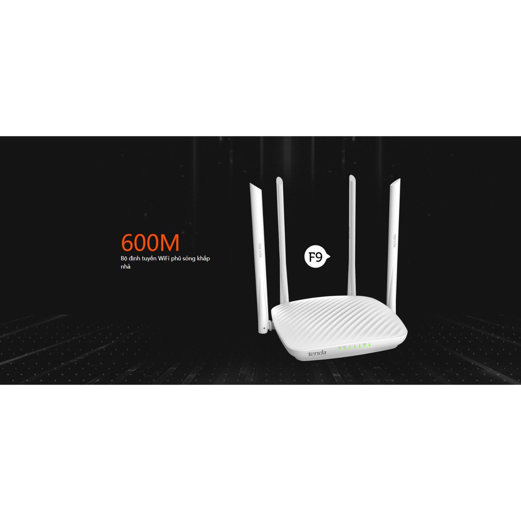 Bộ phát sóng Router Wifi Tenda F9 chuẩn N 600Mbps