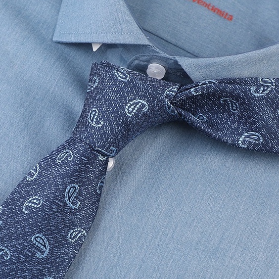 Cravat Nam cỡ trung 7cm cao cấp nhiều mẫu lựa chọn, cà vạt chú rể, Cavat dự tiệc, Calavat công sở CV-7135